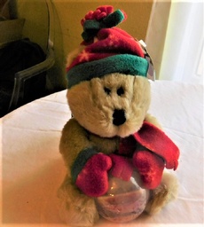 Collectible Starbucks Bearista Bears - Xmas Bear with Snow Globe 2002 (#2)